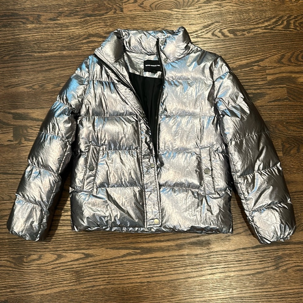 Metallic Puffer Coat